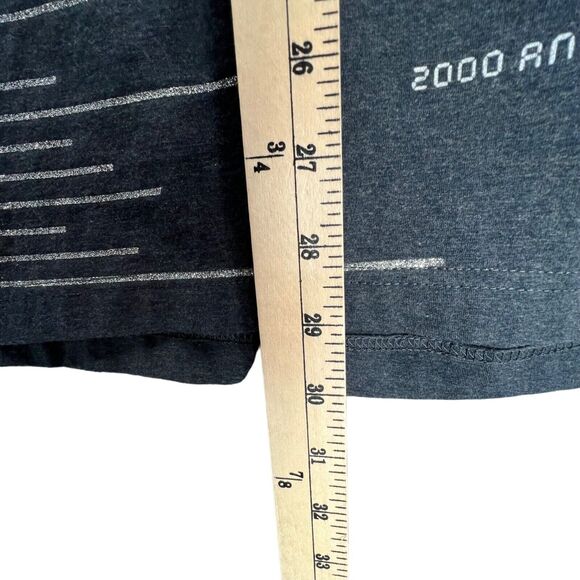 Liz Claiborne Top Womens XL Gray Striped Glitter Tee Short Sleeve Travel Resort - Picture 7 of 16